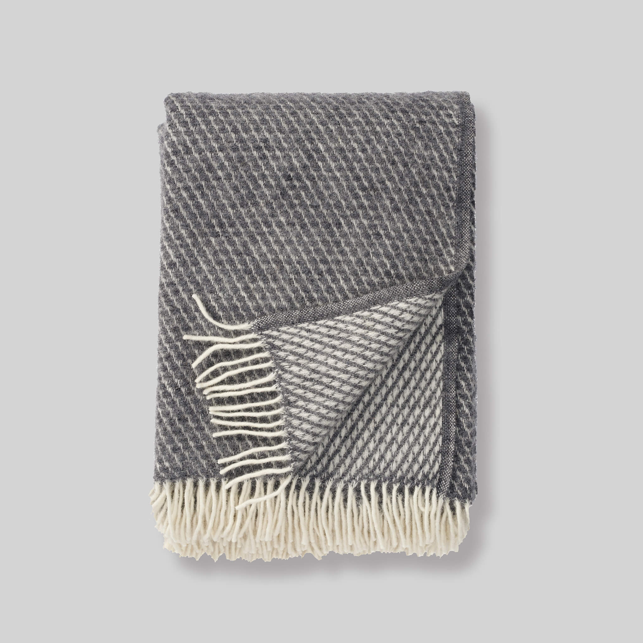 Honeycomb Wool Blanket – Grey