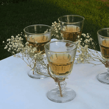 La Rochere Perigord Wine Glasses outside on a table