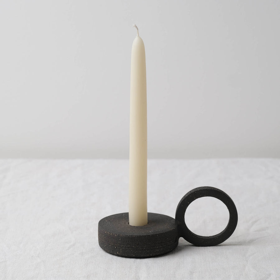 Ring Candle Holder - Black