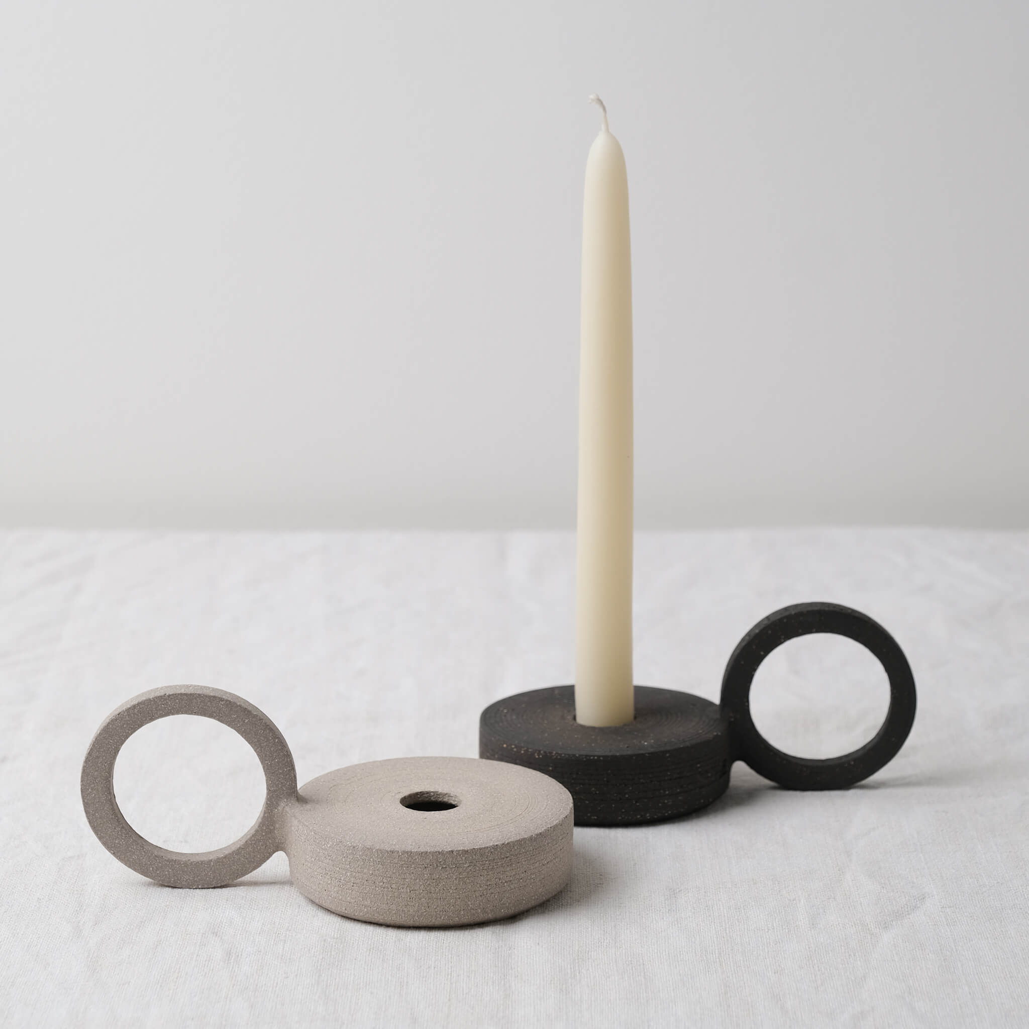 Ring Candle Holder - Black